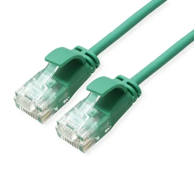 Obrázok produktu pre ROLINE GREEN UTP Patchcable Cat.6A (Class EA), LSOH, slim, grün, 0,15 m