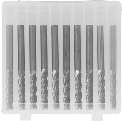 Obrázek produktu pro 10 kusů 4břitých bezotřepých fréz, gravírovací čepel 3,175 x 15 mm pro akryl, MDF a PVC