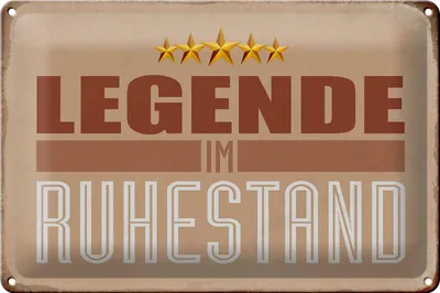 Produktbild von Blechschild Retro 30x20cm Legende im Ruhestand Schild