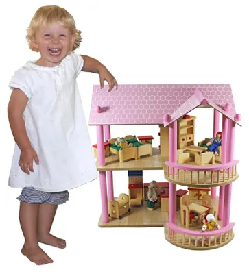 Immagine prodotto di enorme XL casa delle bambole villa delle bambole mobili in legno 2 piani