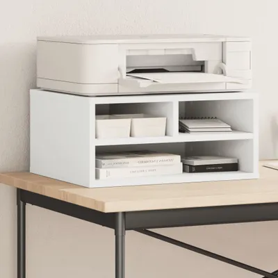 Obrázok produktu pre vidaXL Stojan na tlačiareň biely 49x40x22,5 cm Materiál na báze dreva