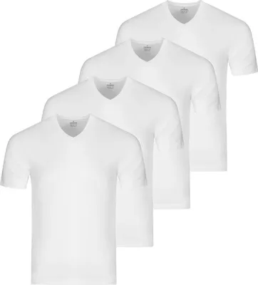 Produktbild von RAGMAN 4er Pack Basic Unterhemd / Shirt Kurzarm Bequem und atmungsaktiv, Vielseitiges Basic, Optimale Passform