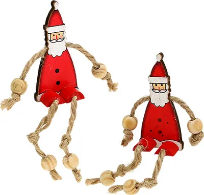 Produktbild von Weihnachtsdeko Figur Weihnachtsmann Rot Sitzend 6,5cm, 12er Set, 12 Stück