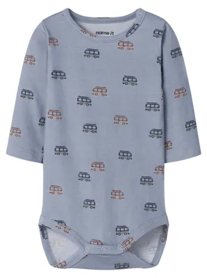Produktbild von NAME IT Baby Body Nbmjamie, Langarm, Rundhals, Druckknöpfe an Schulter und im Schritt