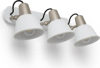Produktbild von Wandleuchte Badezimmer Metall 3 Strahler Birzay Weiß