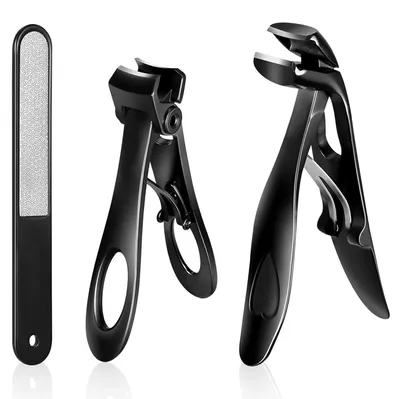 Image de Coupe-ongles pour ongles épais, particulièrement robuste, tête inclinée, manche long, ouverture large, avec bac de récupération