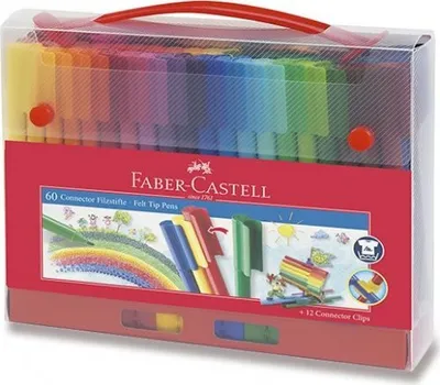 Produktbild von FABER-CASTELL Koffer Connector Filzstifte 60-teilig
