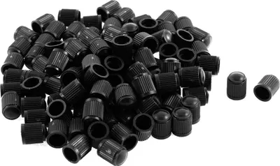Produktbild von 100stk.Ventilkappen Autoventil Plastik Reifenventil Kappe Schwarz