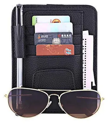 Obrázek produktu pro Organizér Sonnenblenden z umělé kůže, černý, rozměry 15 x 12,5 cm