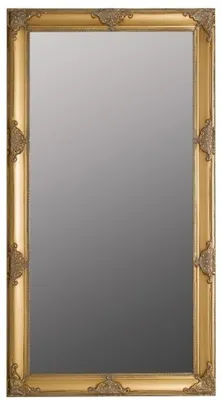 Produktbild von Casa Padrino Barock Wandspiegel Gold 72 x H. 132 cm - Handgefertigter Barock Spiegel mit Holzrahmen und wunderschönen Verzierungen
