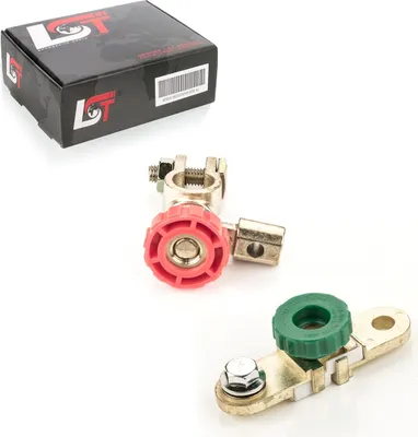 Produktbild von 2x Batterie Trennschalter Rundknopf rot grün für HONDA für LEXUS für MITSUBISHI