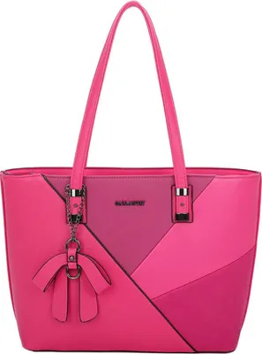 Produktbild von Gallantry, Shopper Damen mit Schleife und geometrischem Muster, Rosa