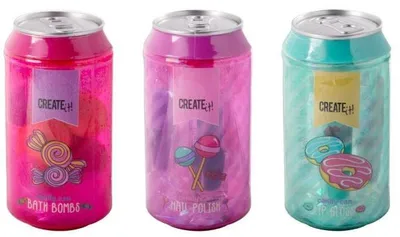 Produktbild von Create it! Candy Beautyset Spielzeugdosen mit Badebomben und Lipgloss