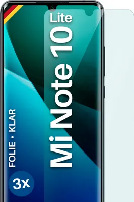 Produktbild von moex® 3x Schutzfolie kompatibel mit Xiaomi Mi Note 10 Lite - Displayschutzfolie dünn Folie, Klar