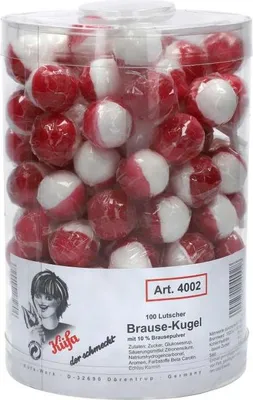 Produktbild von Küfa Brause Kugel Lutscher mit Brausefüllung 100 Stück 1600g