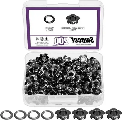 Obrázek produktu pro 3/16" (5 mm) kovové očky, vhodné pro plátno, kůži a závěsy, ideální pro opravy a kreativní projekty