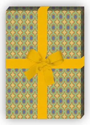Produktbild von Mosaik Geschenkpapier im orientalischen Look, grün - G8343, 32 x 48cm
