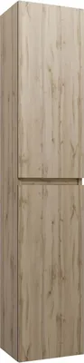 Image de Meuble colonne pour salle de bains 2 portes finition chêne Naturel - 30x25x150 - TIMBER