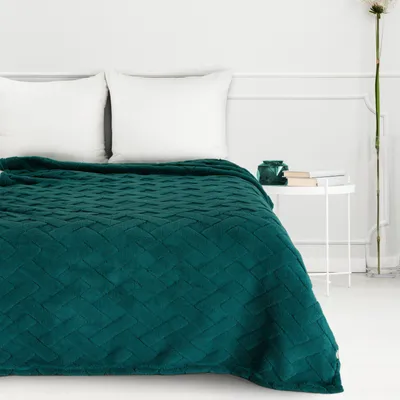Produktbild von Kuscheldecke CARO – weiche & warme Decke für kalte Tage 150X200 cm dunkelgrün
