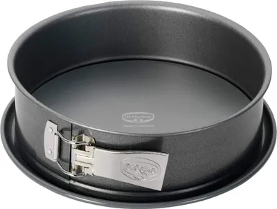 Produktbild von Dr. Oetker Springform Ø 26 cm, auslaufsichere Kuchenform, runde Backform aus Stahl mit keramisch verstärkter Antihaft-Beschichtung (Farbe: grau)