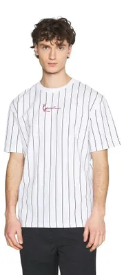 Produktbild von Karl Kani Small Signature Pinstripe Kurzarm-t-shirt Weiß XL Mann Weiß XL