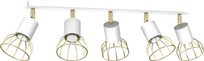 Produktbild von Dante Weiß/Gold 5X Mini Gu10 Deckenleuchte Deckenlampe Deckenspots