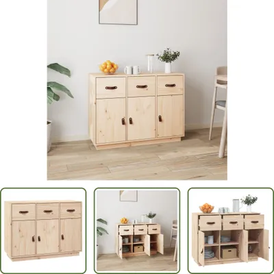 Produktbild von The Living Store Sideboard 100x40x75 cm Massivholz Kiefer