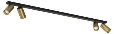 Produktbild von Spot Metall GU10 verstellbar in Schwarz Messing 4-flammig länglich Modern Lampe