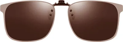 Produktbild von MODFU Sonnenbrillen TAC Sonnenbrillen-Clip – Polarisierter, klappbarer und einfach zu montierender Brillenaufsatz, Braun