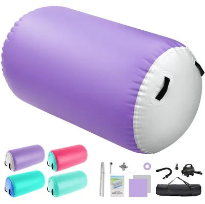 Image de Tapis de gymnastique gonflable avec pompe à air électrique de 600 W, idéal pour le yoga, la fitness, etc. Livré avec une sacoche de transport