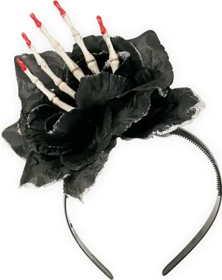 Produktbild von Halloween, Haarreif Schwarze Rose