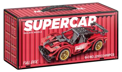 Produktbild von Bouwsteentjes Set Pull Back Sport Auto - 488dlg.