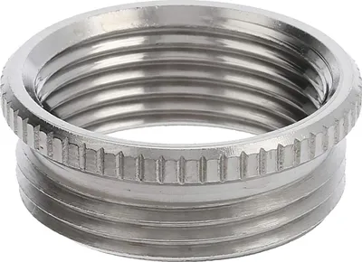 Obrázok produktu pre WISKA adaptér M/PG z M25x1,5 na PG16x1,41 MZM-M/PG okrúhly s vroubkovaním mosadz (CuZn) poniklovaný pripojovací závit 7,0 mm