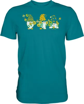 Produktbild von Gartenzwerge Sonnenblumen T-Shirt Garten Motiv Gärtner Geschenk – Diva Blue / S