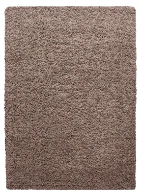 Produktbild von Villa Möbel Lifiva Wohnzimmer-Teppich, Hochflor-Teppich, Shaggy, Einfarbig, Farbe:Mocca, Grösse:240x340 cm