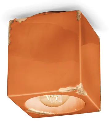 Produktbild von Deckenleuchte Vintage-Keramik Orange 1 Licht E27