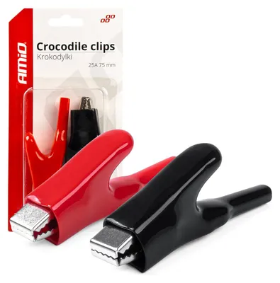 Imagen del producto de Krokodylki zaciski klemy akumulatora 25A AMIO-03046