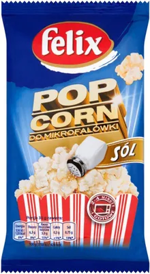 Zdjęcie produktu dla felix Popcorn do mikrofalówki sól 90 g