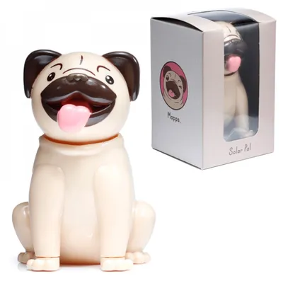 Produktbild von Puckator Mopps der Mops Hund Solar Pal Wackelfigur