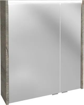 Produktbild von Fackelmann LED Spiegelschrank DV 60 cm breit, Braun hell