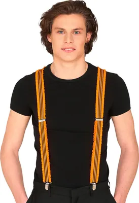 Produktbild von Neonorange Disco Hosenträger 80er Outfit