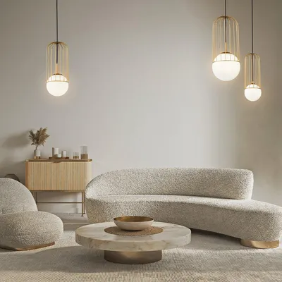 Immagine prodotto di Sospensione Contemporanea Telford Piccola Metallo Oro 1 Luce