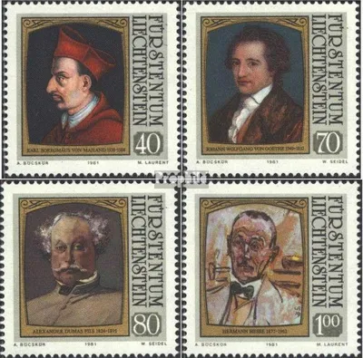 Produktbild von Briefmarken Liechtenstein 1981 Mi 784-787 (kompl.Ausg.) gestempelt Gemälde