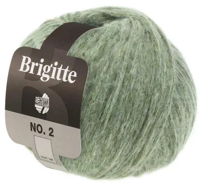 Produktbild von Lana Grossa BRIGITTE NO. 2 Wolle 50 g 140 m Alpaka Baumwolle Strickgarn Farbe 018 - Graugrün