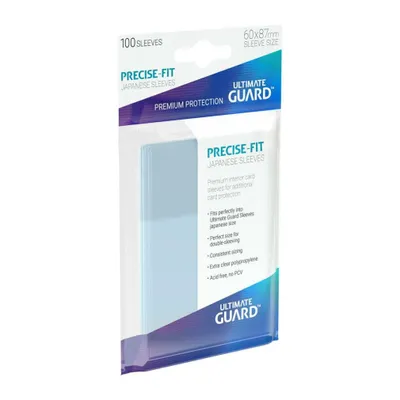 Produktbild von ULTIMATE GUARD Precise-Fit Japanese Size, Kartenhülle, Transparent, 100 Stück(e)