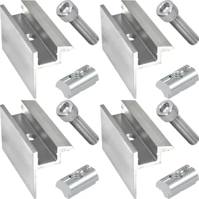 Produktbild von Befestigungsklemmenset silber für 1 Solarmodul