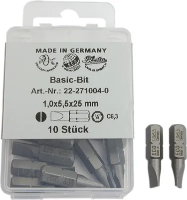 Produktbild von 10 Stück Dönges BIT für Schlitzschrauben, Größe 0,5 x 3,0 mm