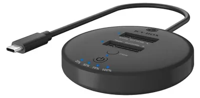 Produktbild von ICY BOX IB-1612MCL-C31, Docking- & Clonestation für 2x M.2 NVMe, USB 3.2 Gen 2 Type-C®, 10 Gbit/s, für 22x30/42/60/80 mm,, SSD, M.2, USB 3.2 Gen 2 (3.1 Gen 1) Type-C, Schwarz, Acrylnitril-Butadien-Styrol (ABS), 10 Gbit/s