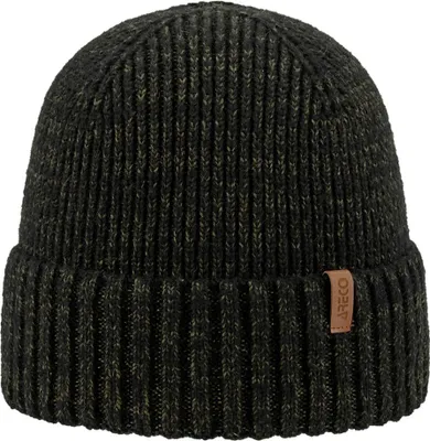Zdjęcie produktu dla Czapka beanie z wełny merino w wzór, zielona, uniwersalny rozmiar