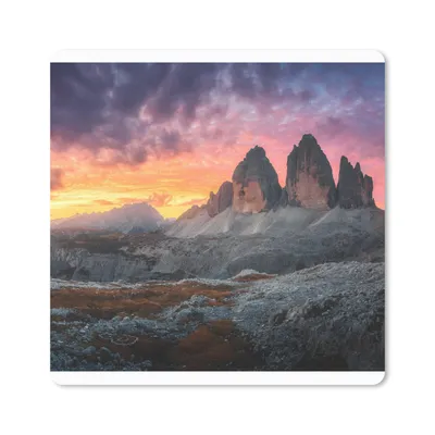 Produktbild von MuchoWow® Mauspad Mousepad Felsen - Berg - Sonnenuntergang - Landschaft 30x30 cm - Mousepads - Maus Mat - Pad - Mausunterlage - Gaming